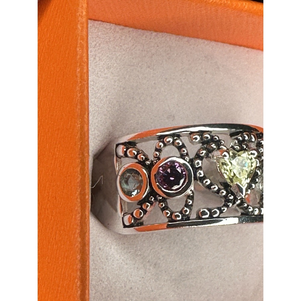 925 Sterling Silver Ring Natural Gemstone Jewelry Size 8 - Picture 2 of 6